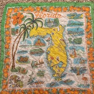 Florida Map Souvenir Scarf